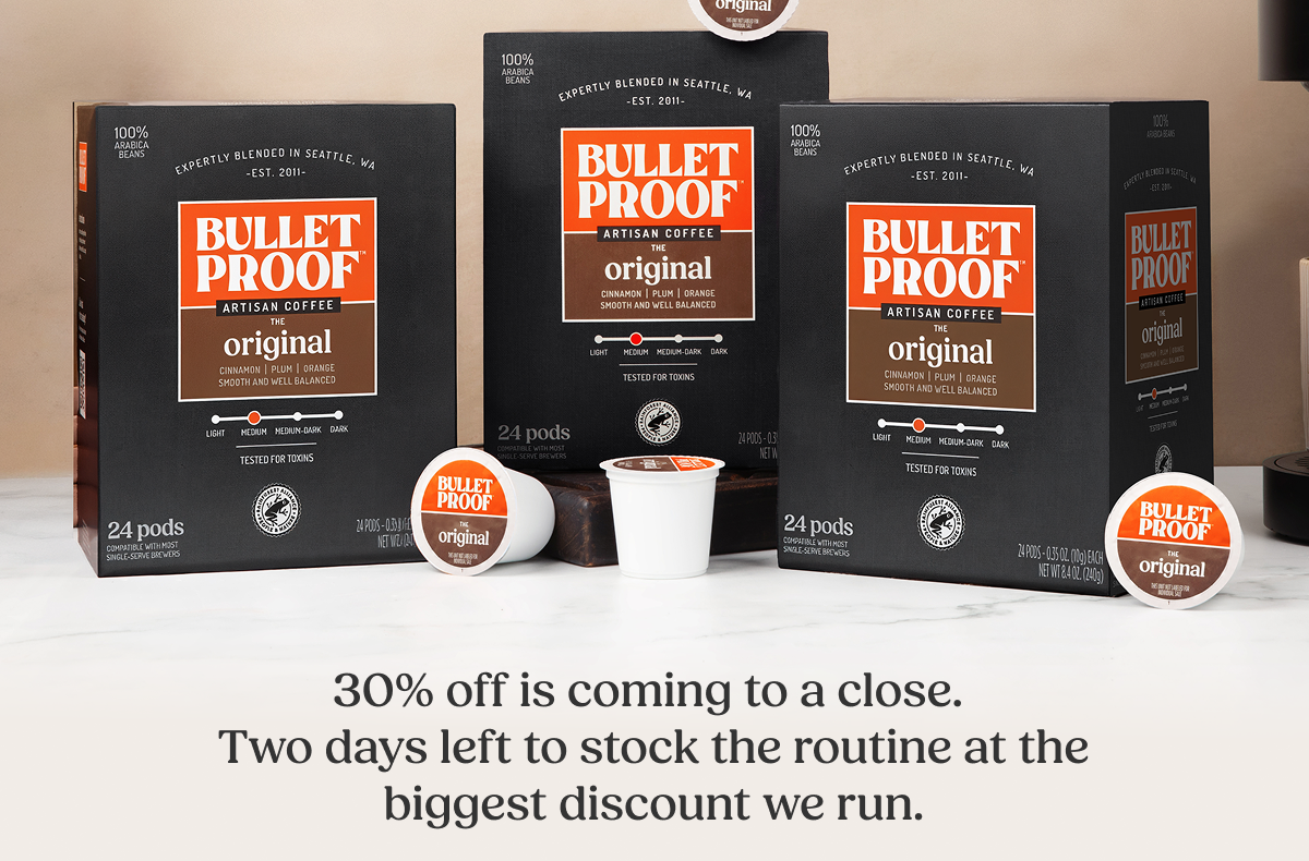 30% off is coming to a close