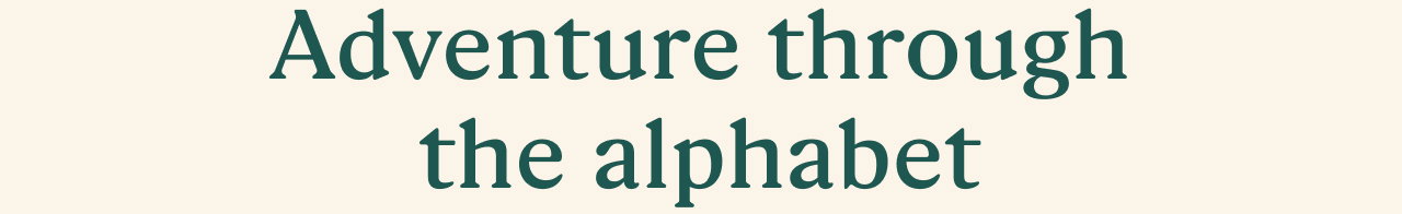 Adventure through the alphabet