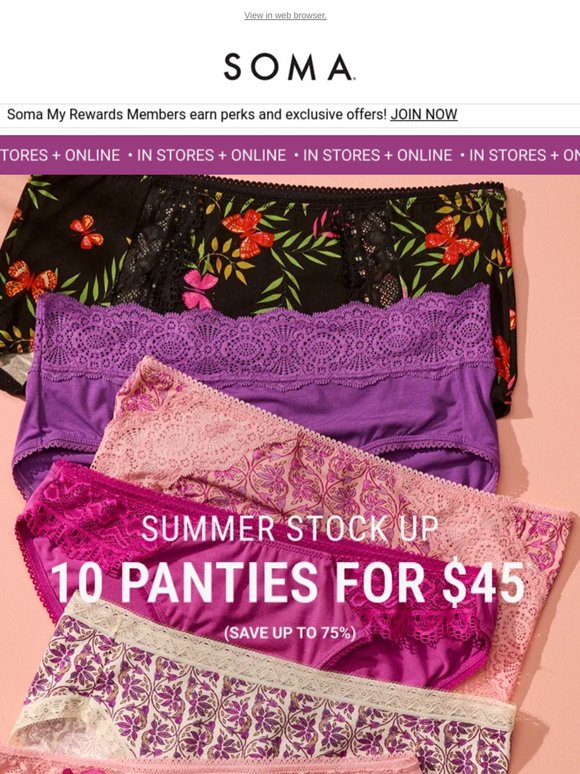 Top Drawer Goals: 10/$45 Panties 🙌