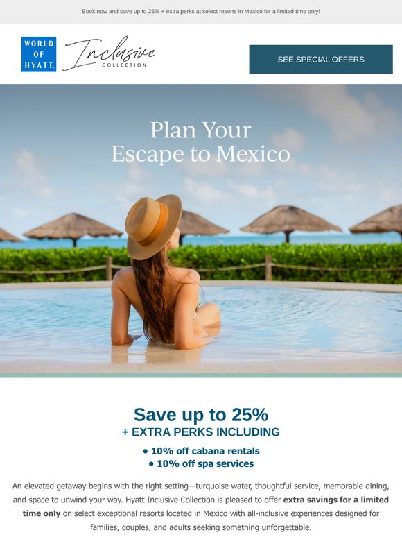 25% Off Your Next Escape to Mexico