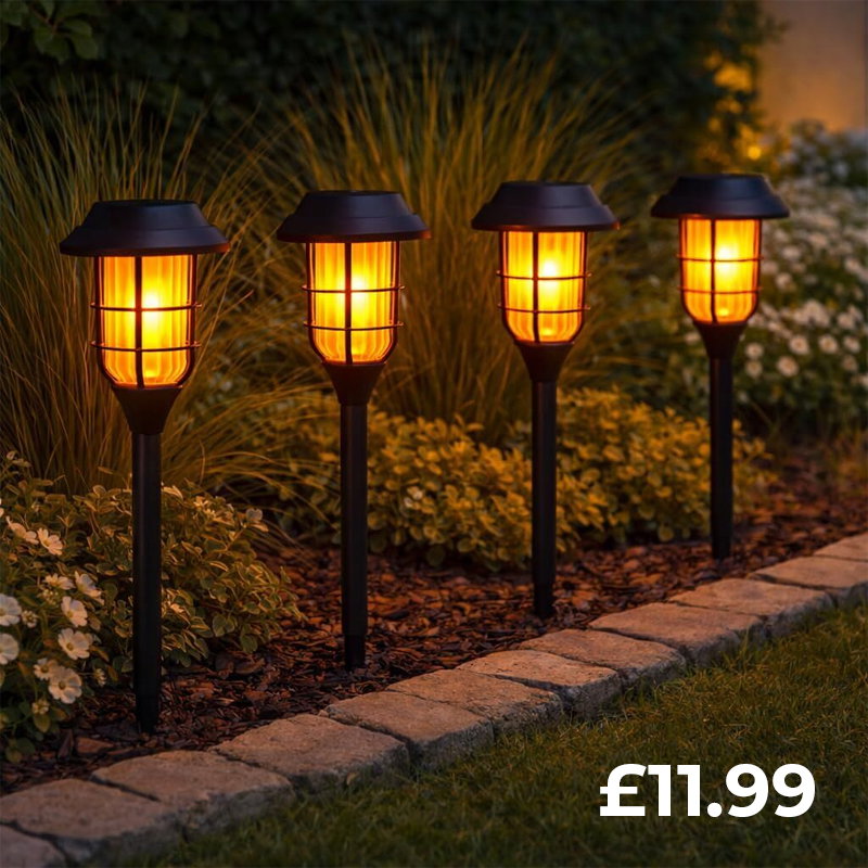 Solar Stake Lights Dancing Flame