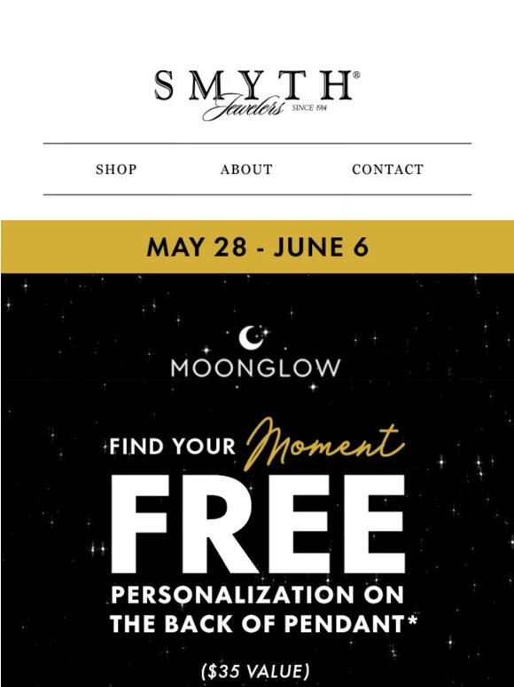 Free Personalization on Moonglow Pendants 🌙