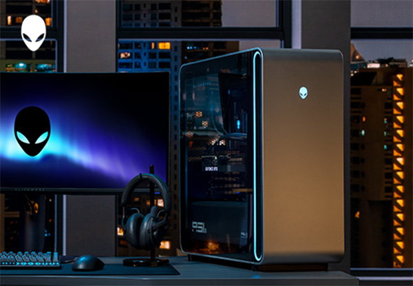 Gamer Home Office Featuring the Alienware Area-51 Gaming Desktop 