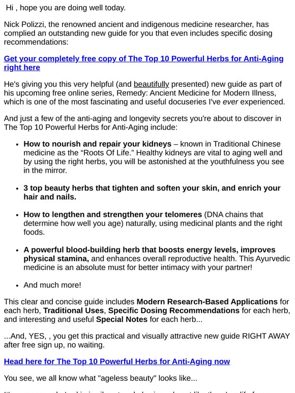 The 10 Most Potent Anti-Aging Herbs of All