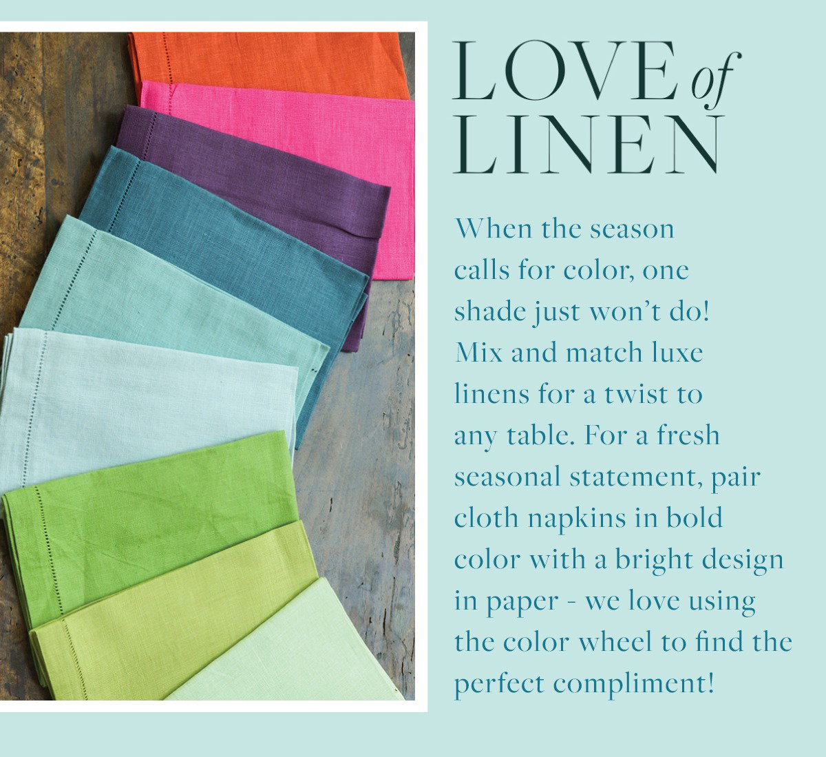 Shop Cloth & Linen Napkins!