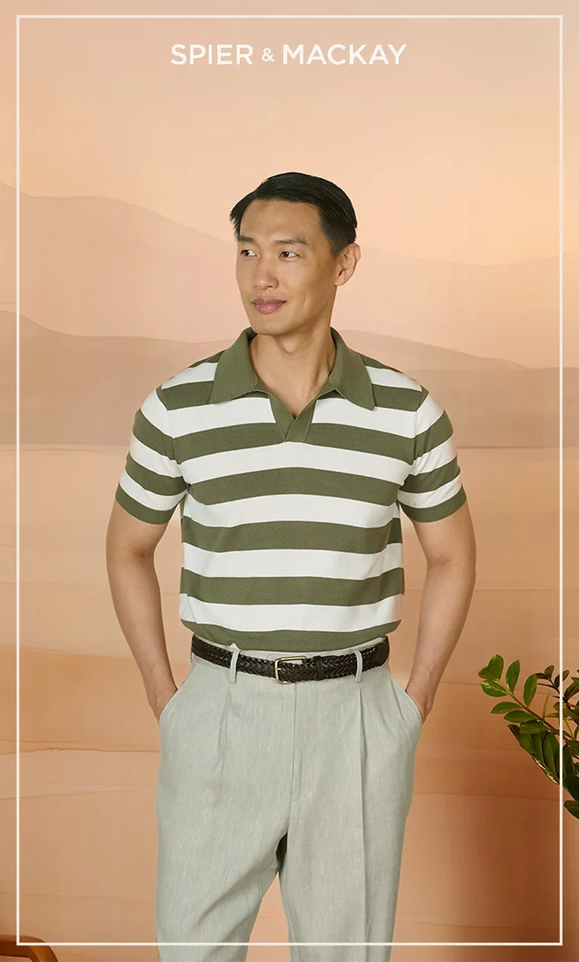 =The Striped Cool Cotton Polo