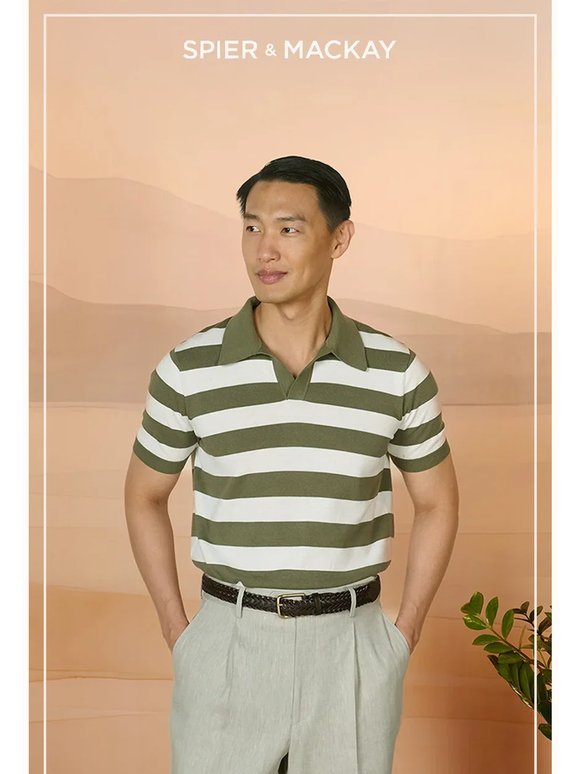 The Striped Cool Cotton Polo
