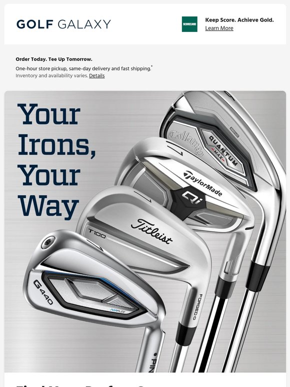 Explore irons built for your game 🏌️