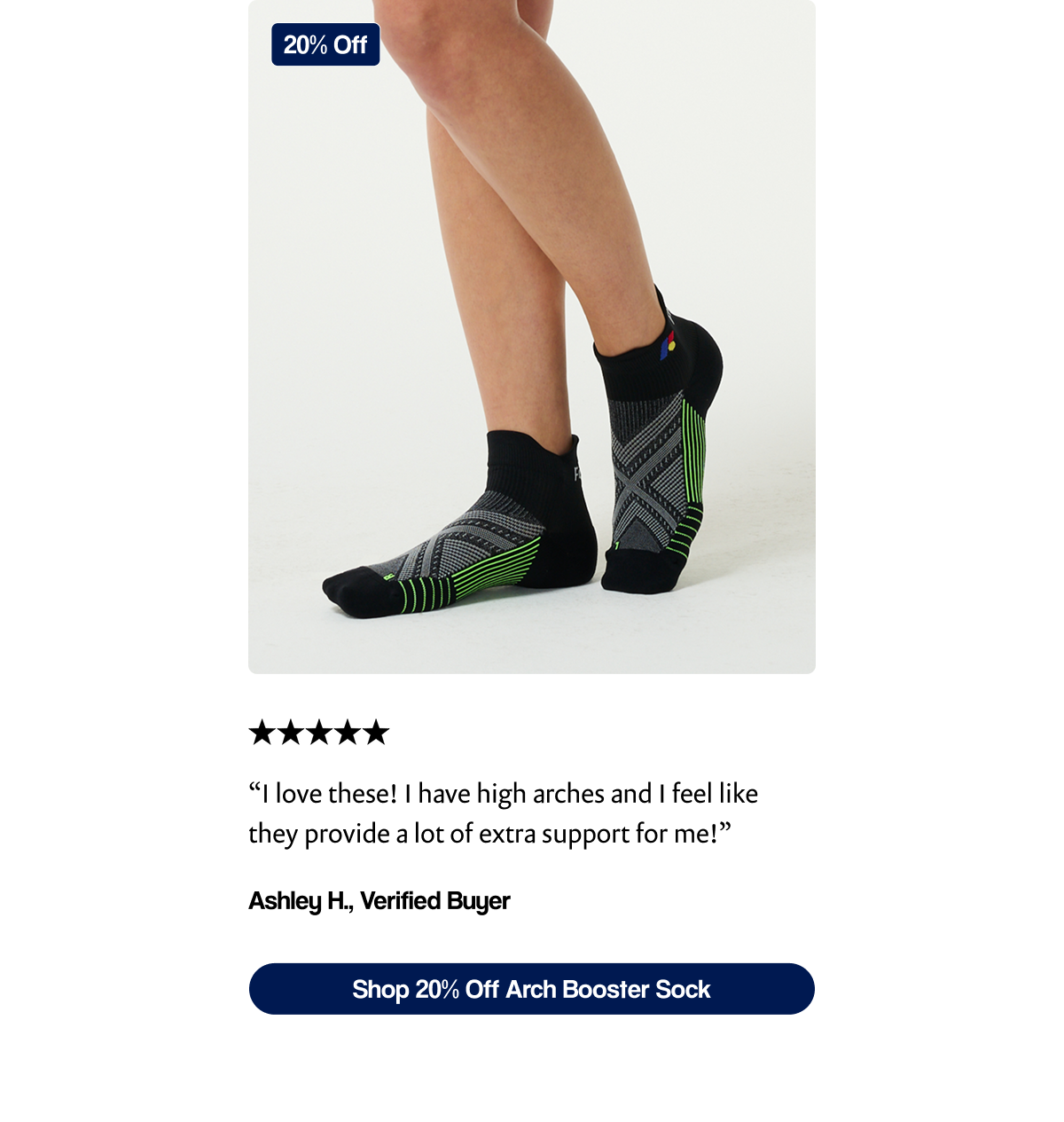 Shop 20% Off Arch Booster Sock