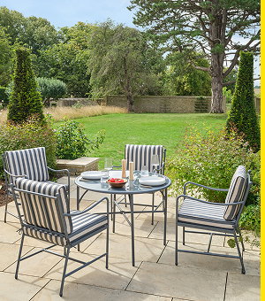 Outdoor dining set.