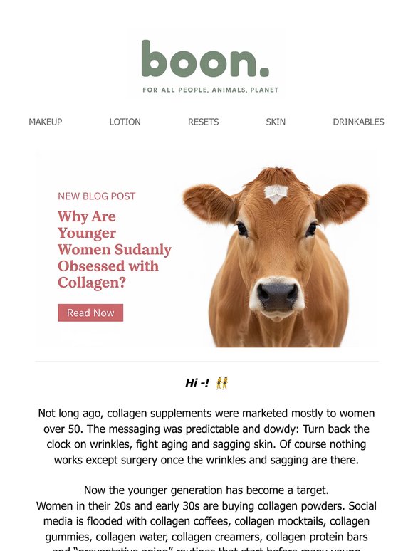 Why are younger women obsessed with collagen, —?