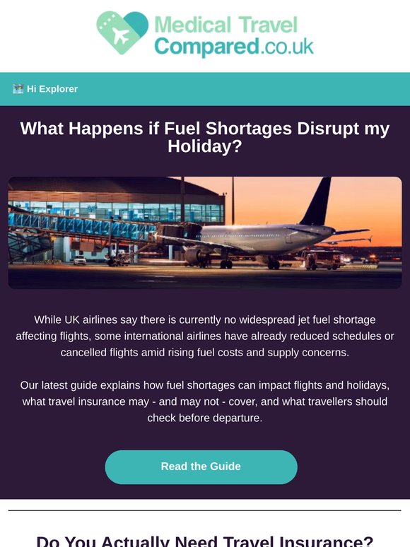 Will Travel Insurance Cover Fuel Shortages?