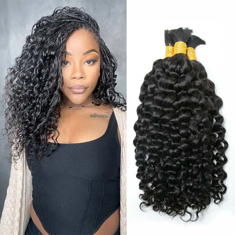 Image of Water Wave Bulk Human Hair For Braiding