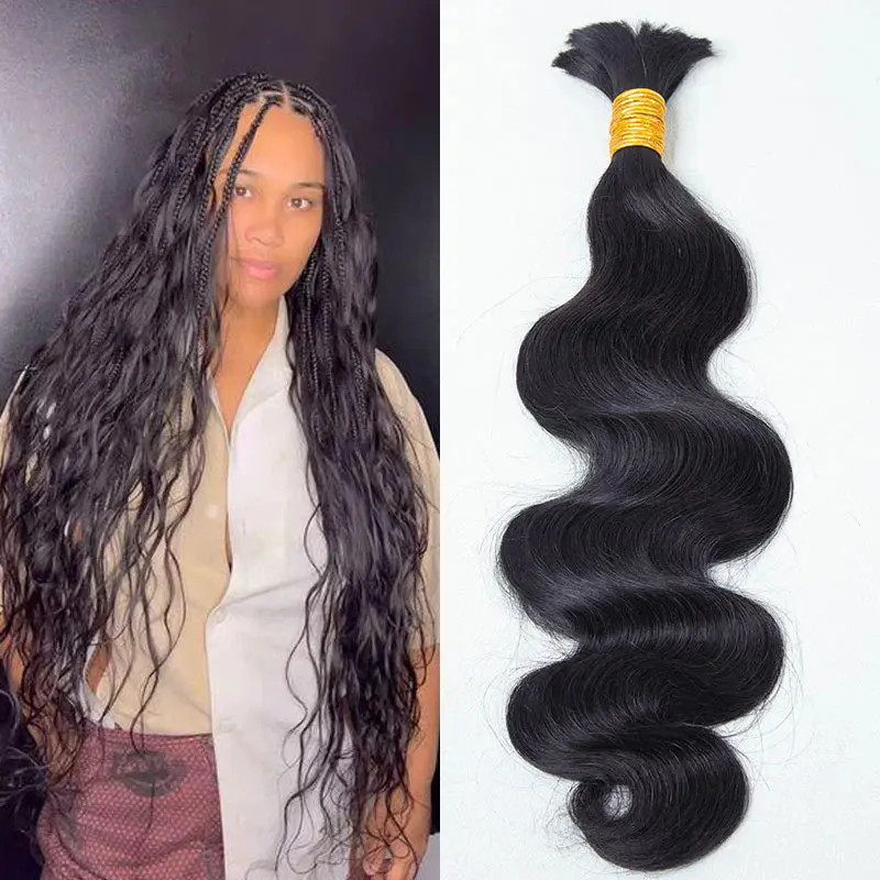 Image of Body Wave Bulk Human Hair For Braiding