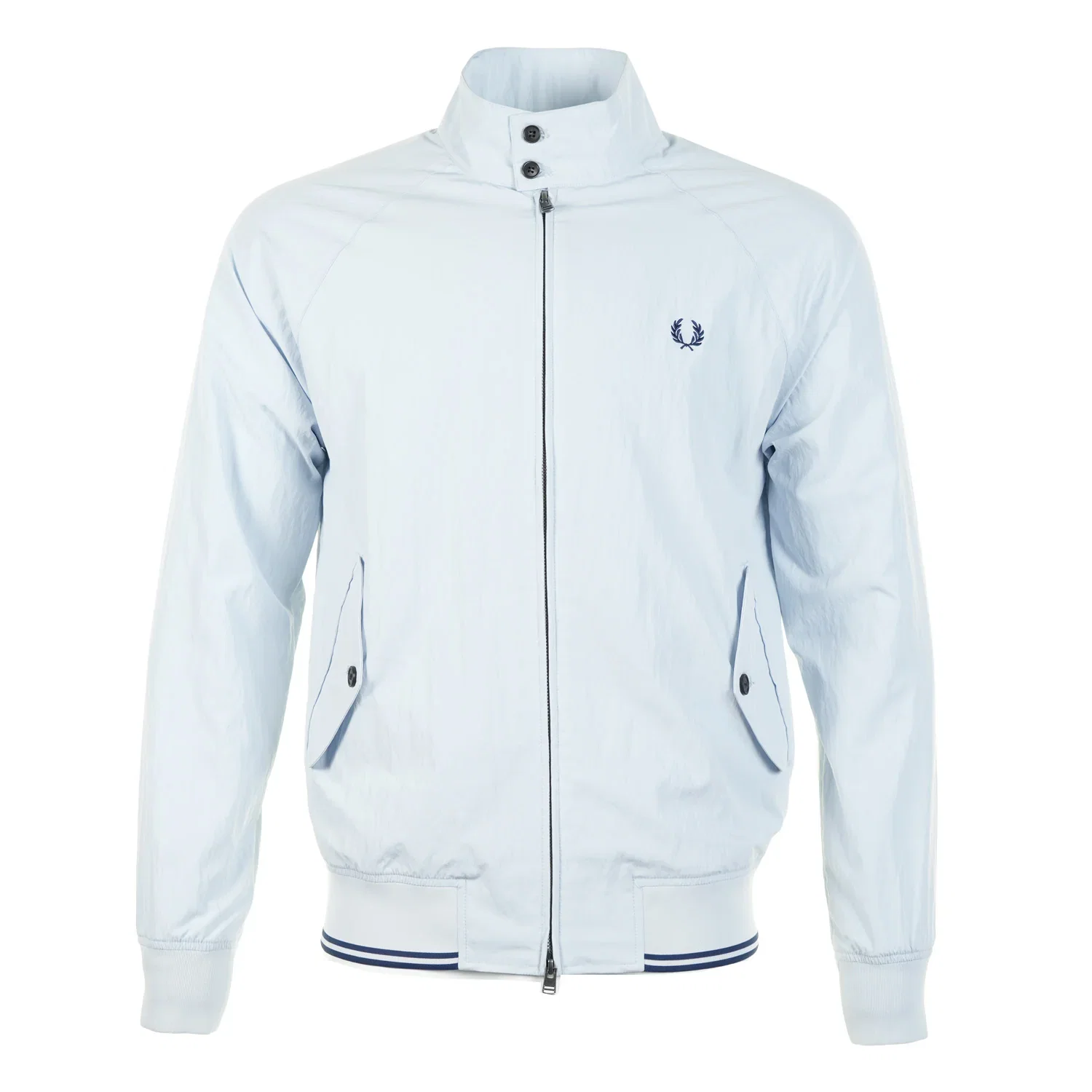 Image of FRED PERRY<br>Crinkle Harrington Jacket Dusky Blue