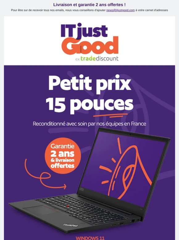 Petit prix portable 15 pouces !