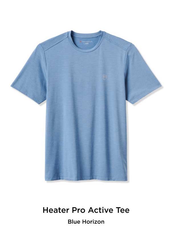 Heater Pro Active Tee - Blue Horizon