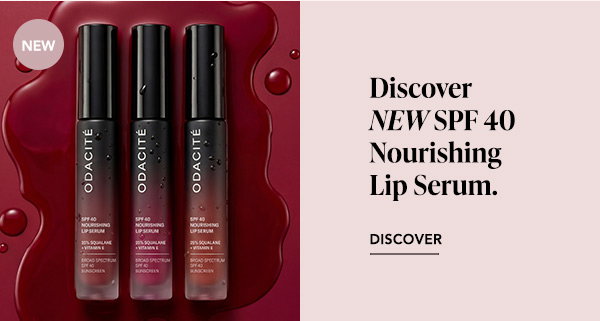 Product image: Three shades of the new Odacité SPF 40 Nourishing Lip Serum