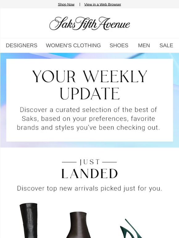 Here's your weekly update: new arrivals & more