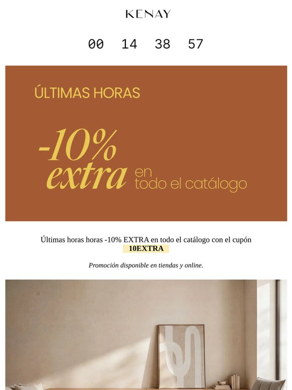 ¡Últimas horas!  -10% extra en TODO 🕰️