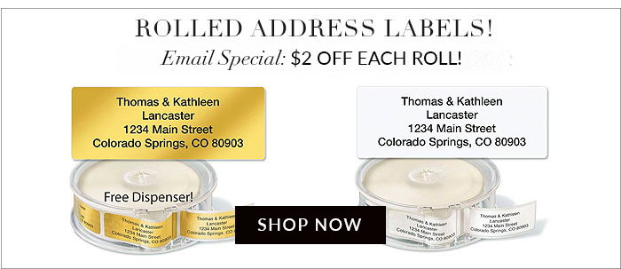 Shop Rolled Address Labels at Fine Stationery