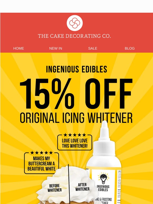 15% off the secret to beautifully bright bakes!