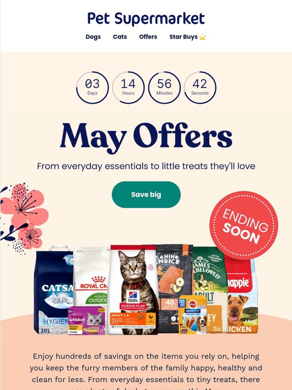 Last chance to shop our May offers