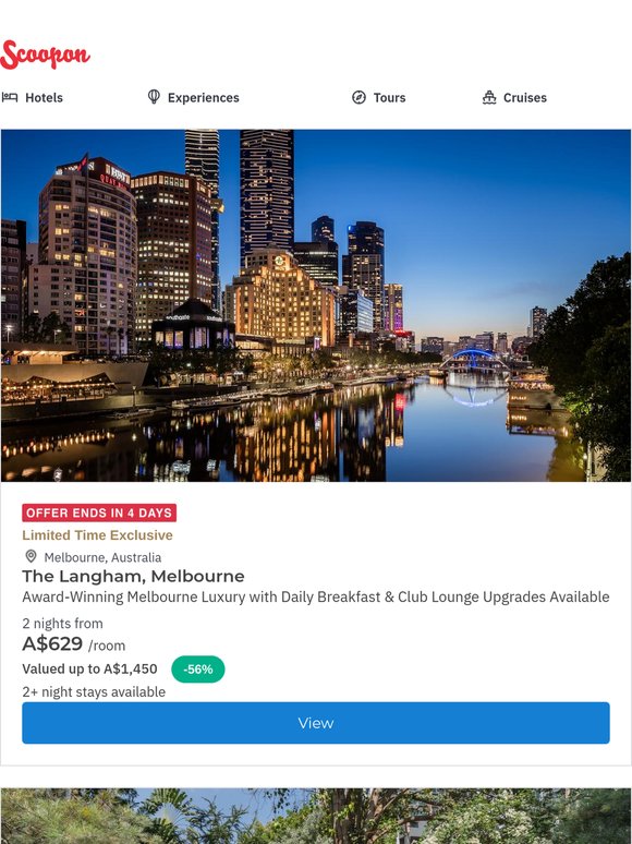 The Langham Melbourne Award-Winning Riverside Luxury w. Daily Breakfast