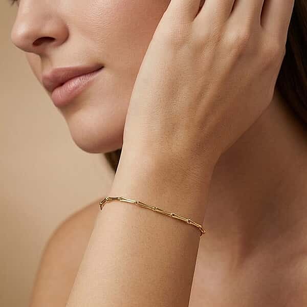 Wheat Shape Bracelet in 9K Yellow Gold 7 Inch