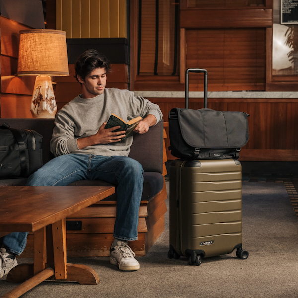 Man with a suitcase and bag