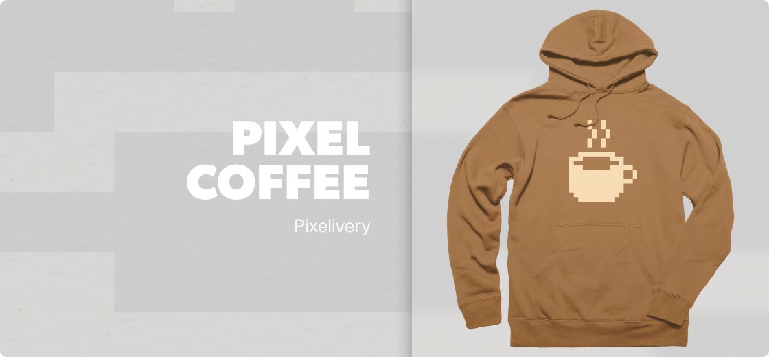 Pixel Coffee — IND4000 / Pullover Hoodie / saddle