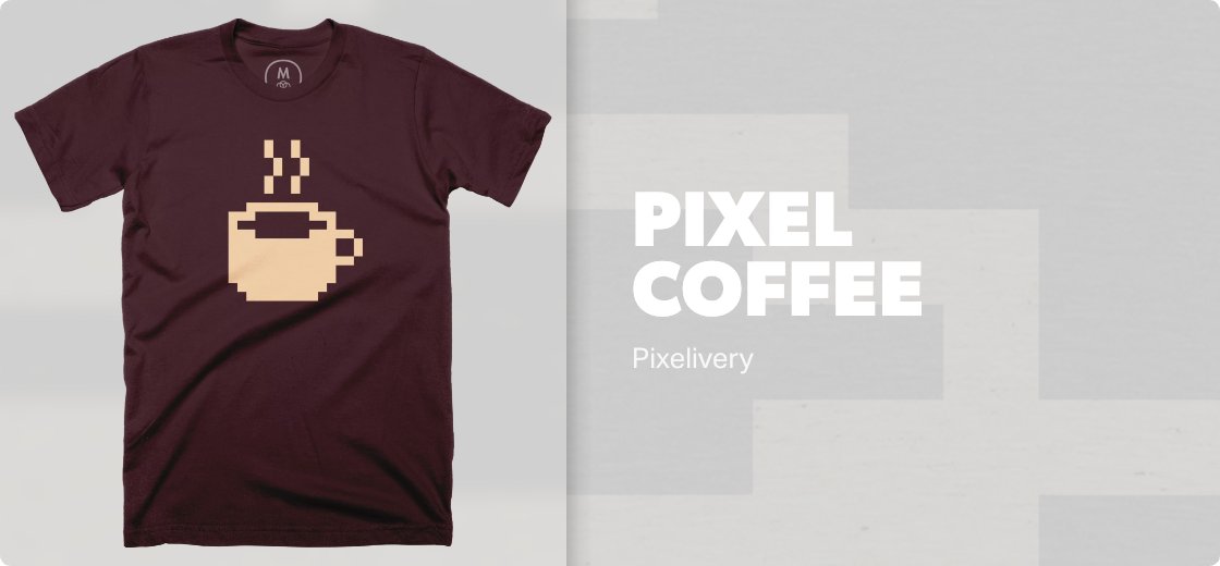 Pixel Coffee — 3600 / Tee / oxblood
