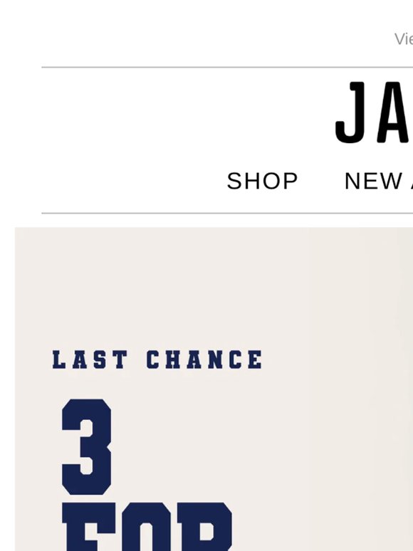 Last Chance: 3 Tees for $69