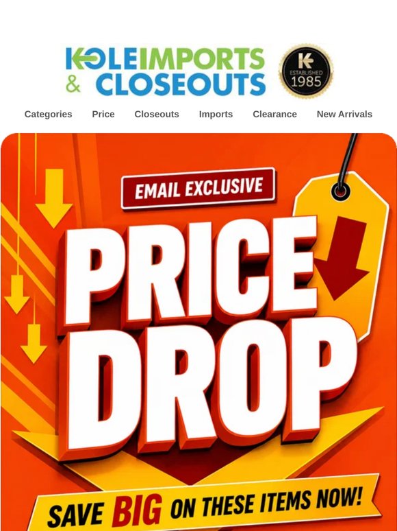🚨 Email Exclusive Price Drop Alert!