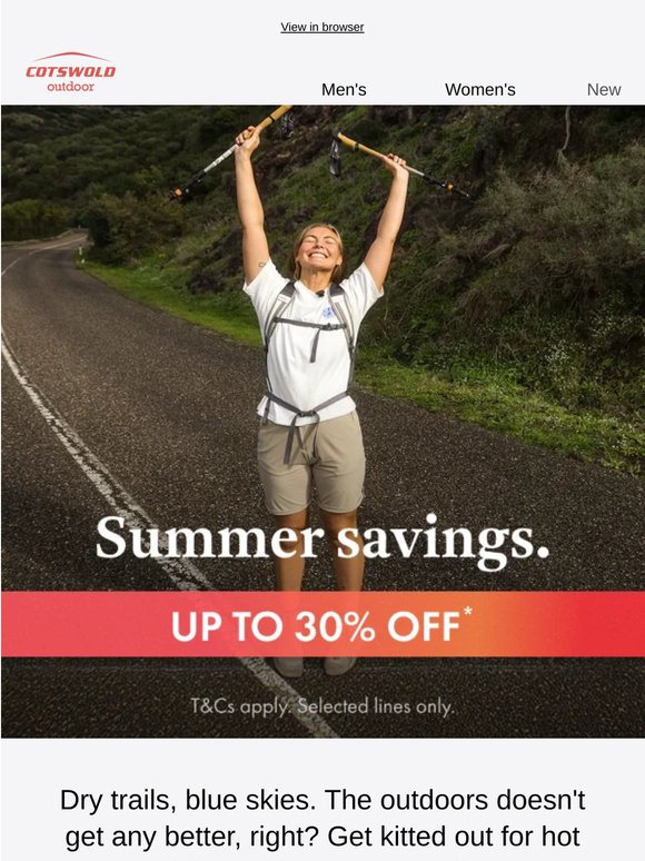 Up to 30% off your summer kit ☀️