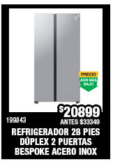 refrigerador 28 pies dúplex 2 puertas bespoke acero inox