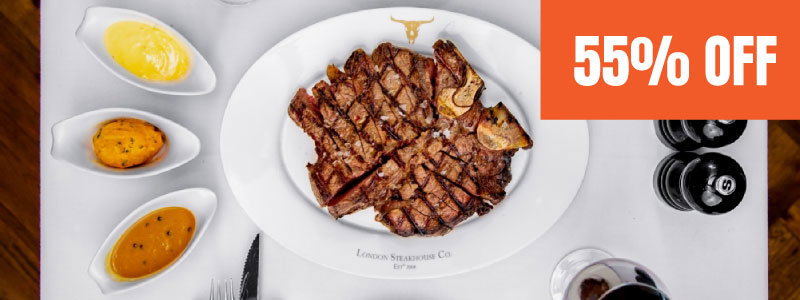 3 Course Meal & Cocktail at Marco Pierre White's London Steakhouse Co £69 save 55%
