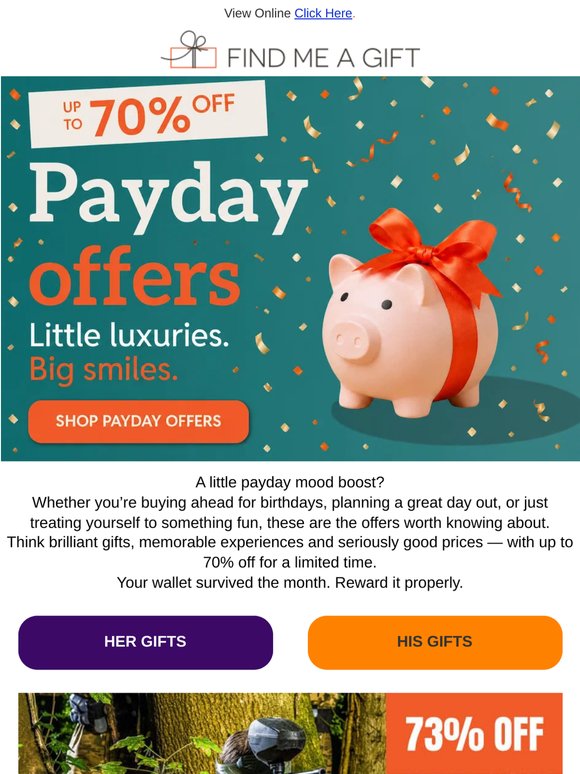 Payday Offers Are Here