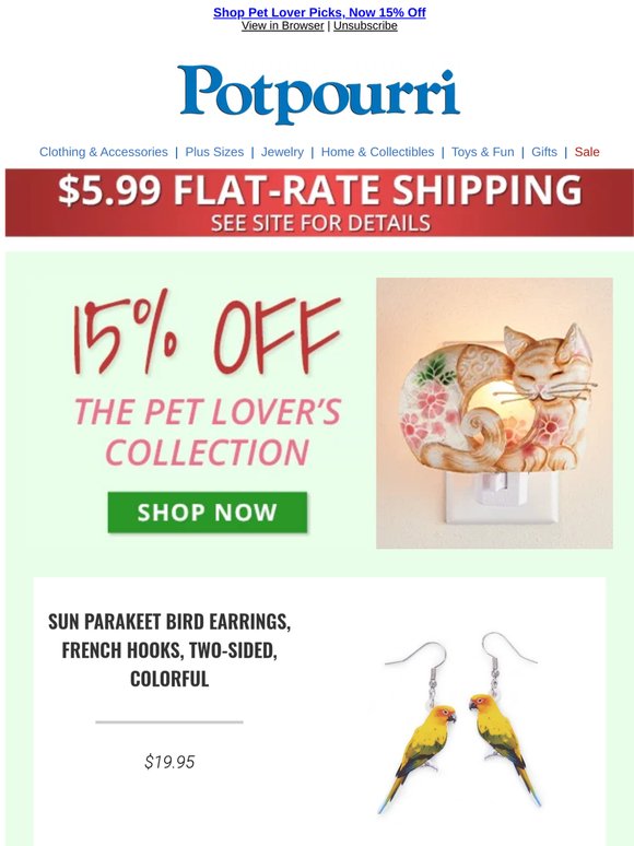 Pet-Inspired Picks, Now 15% Off
