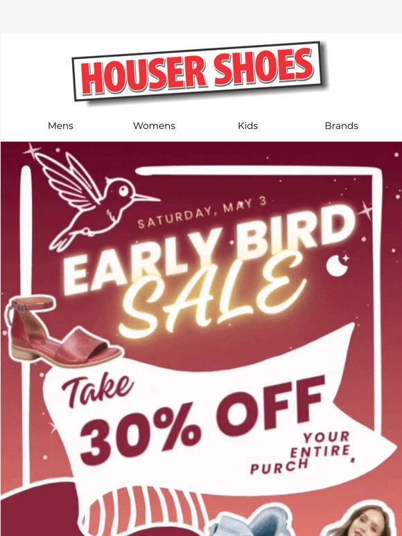 🐦Early Bird Savings are coming up!! Tomorrow celebrate with 30% Off!  🐦