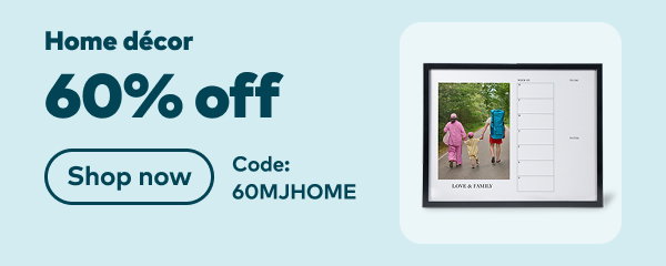 60% off home decor. Code: 60MJHOME. Shop now.