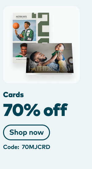 70% off cards. Code: 70MJCRD. Shop now.