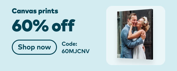 60% off Canvas prints. Code: 60MJCNV. Shop now.