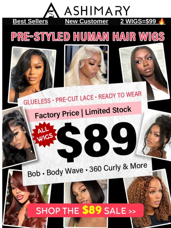 $89 For Any Wig? We're Serious.❗❗