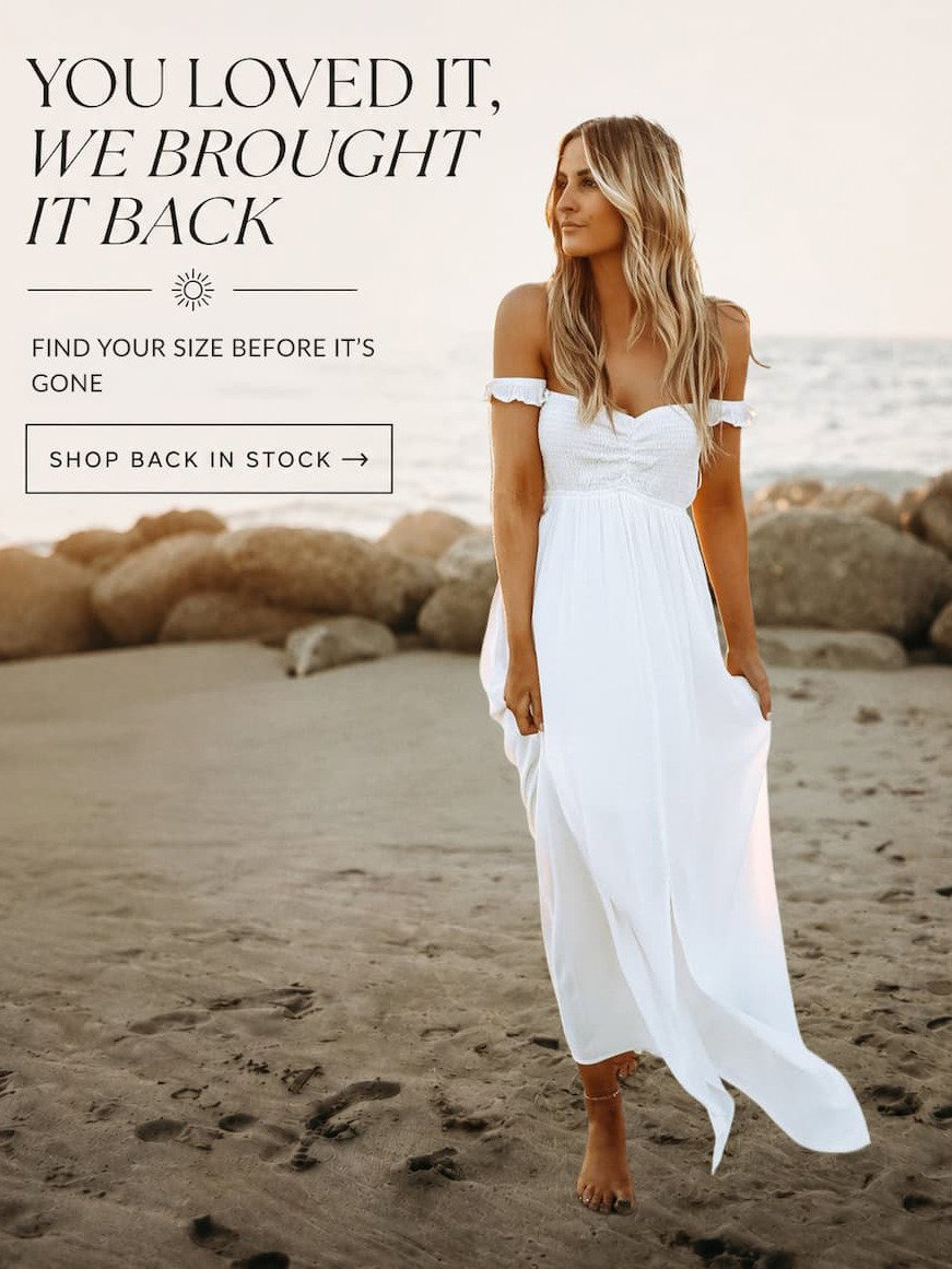 You loved it, we brought it back. Find your size before it's gone. Shop back in stock.