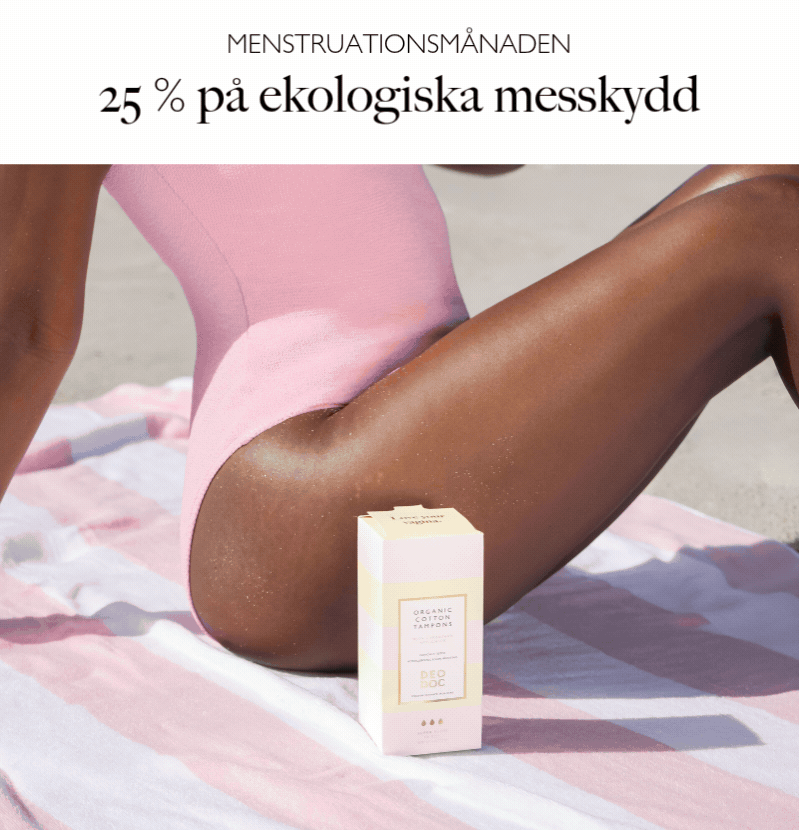 Menstruationsmånaden: 25% på ekologiska mensskydd