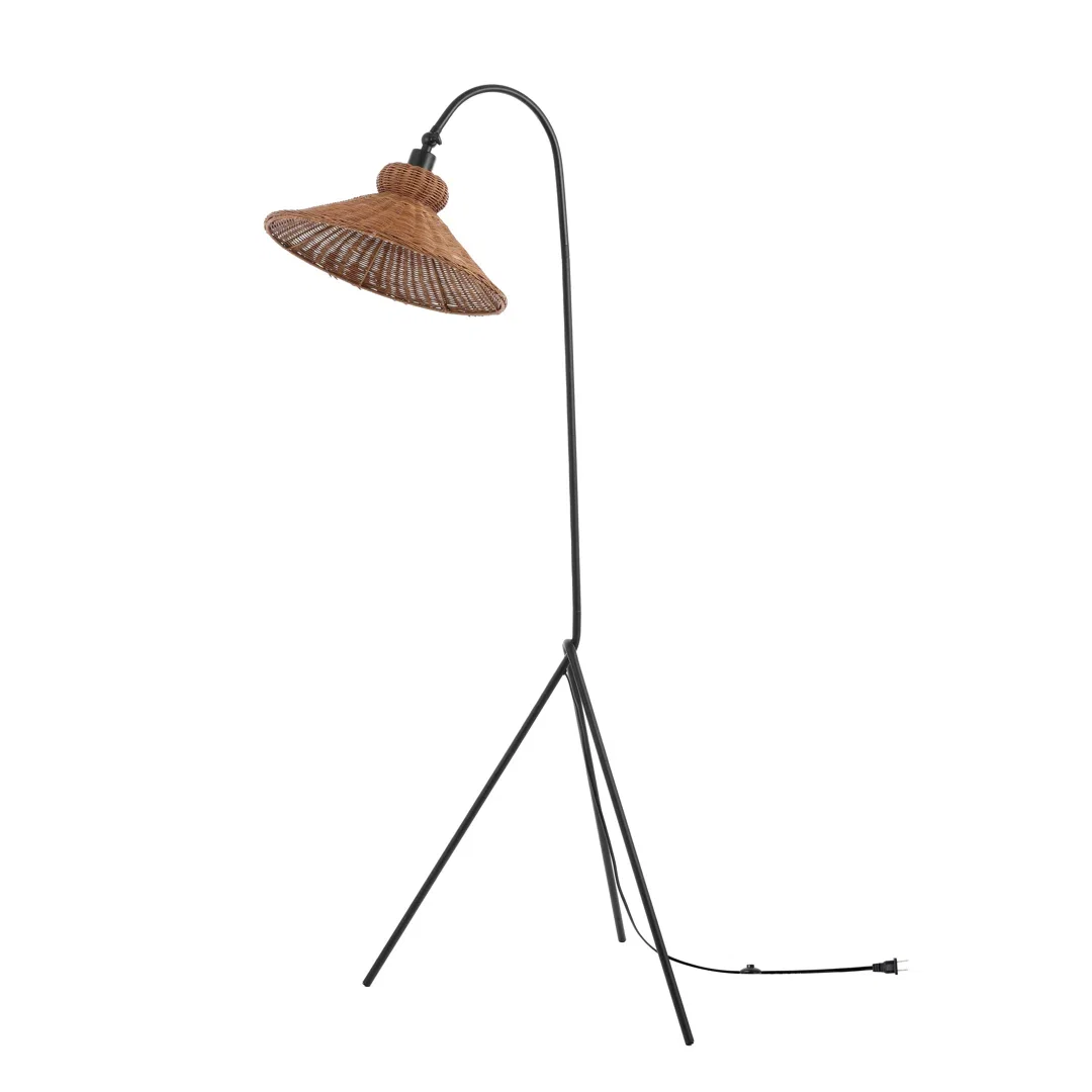Plumeria 64'' Black Arched/Arc Floor Lamp