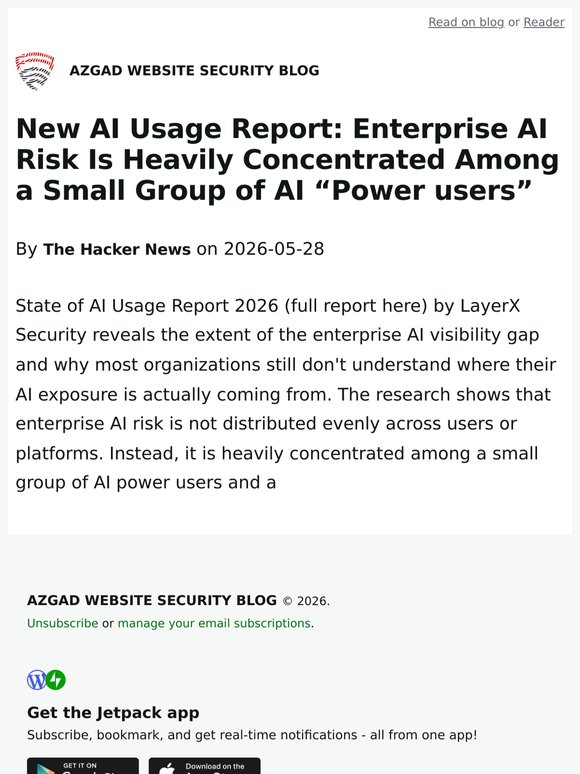 New AI Usage Report: Enterprise AI Risk Is Heavily Concentrated Among a Small Group of AI “Power users”