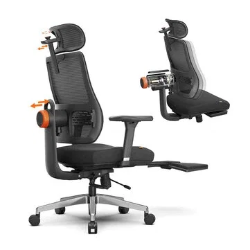 NEWTRAL MagicH-BPro Ergonomic Chair with Footrest, Auto-Following Backrest Headrest, Adaptive Lower Back Support, Adjustable Armrest, 4 Positions to Lock