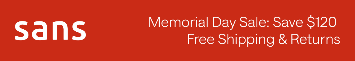 Sans Memorial Day Sale: Save $120 + Free Shipping & Returns